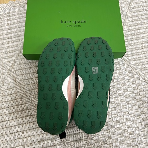 Kate Spade Navy and Cream Sneakers with Pink and Green Accents - Picture 3 of 4